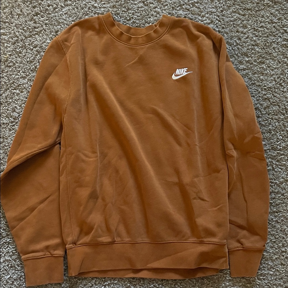 Nike Men's Tan Crewneck Sweater